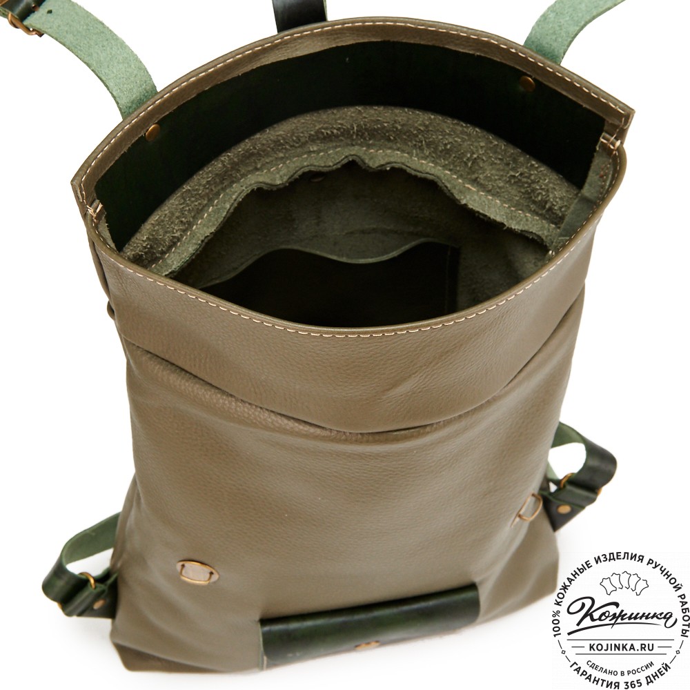 Кожаный рюкзак "Vogue New" (оливковый)